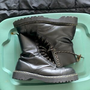 Dr. Martens Black Leather Boots Steel Toed